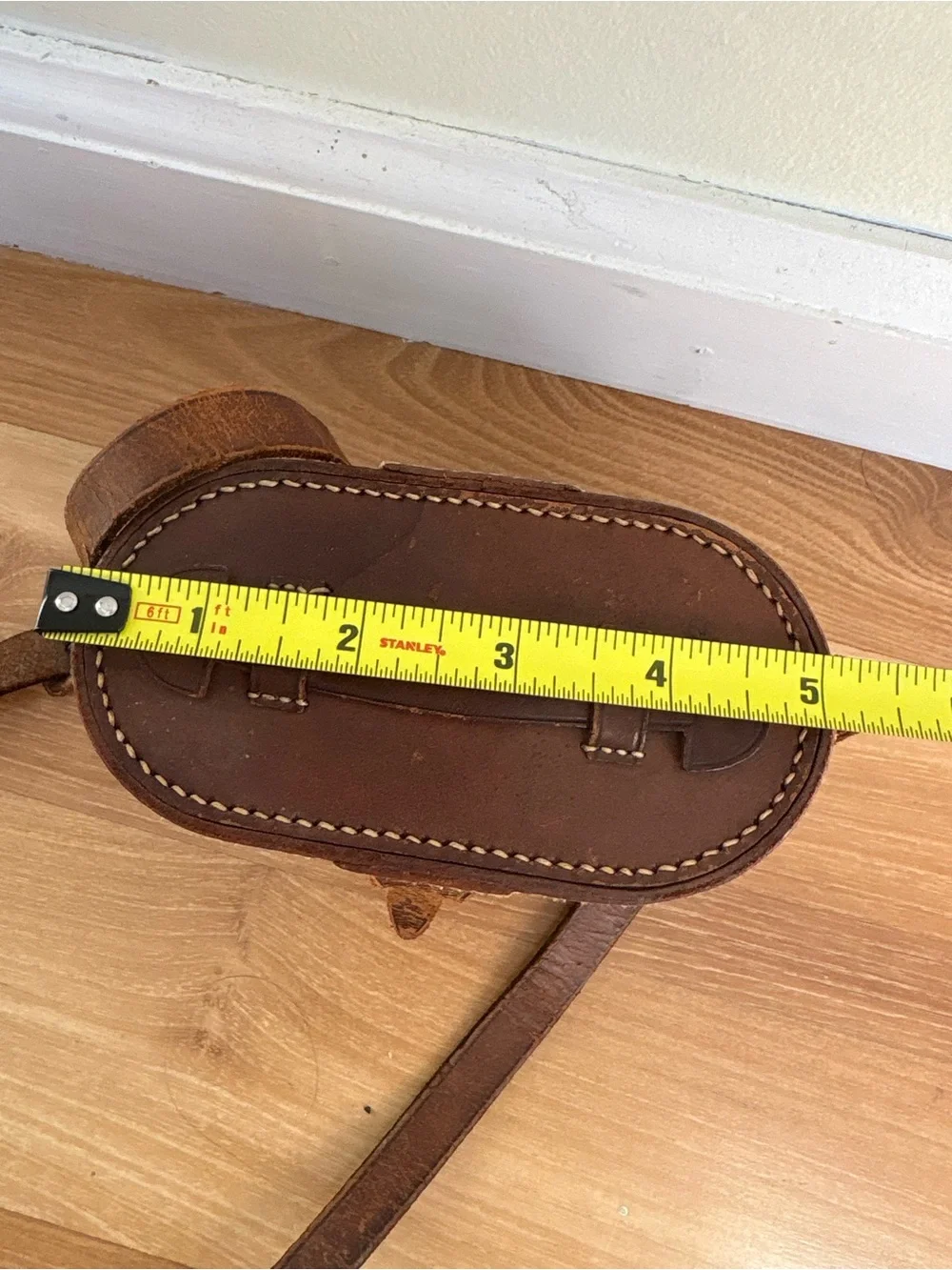 vintage brown leather case for binoculars